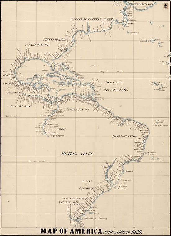 Mapa de Diego Ribeiro, 1529