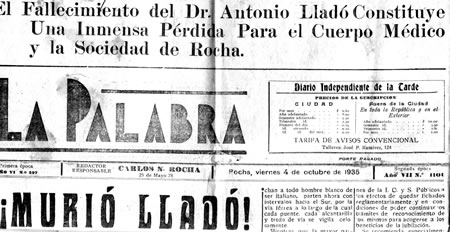 Portada de La Palabra, 4 de Octubre de 1935