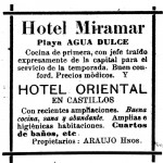 Hotel Miramar de Agua Dulce y Hotel Oriental de Castillos (1920)